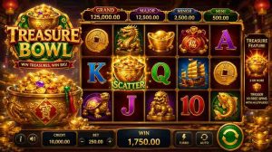 Golden Fortune Icons and High Volatile Reels in Treasure Bowl Slot at FG66 Casino App BD