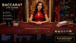 Live Baccarat Card Table and Dealer at FG66 Casino Site BD